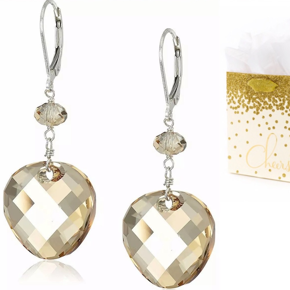 Stunning Swarovski Crystal solid silver